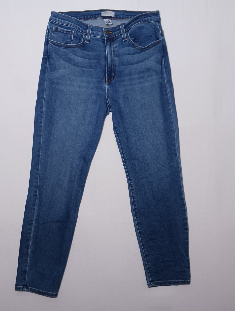 Judy Blue Lara High Rise Slim Jeans 1XL Size 14 34X29 Dark Wash 83107